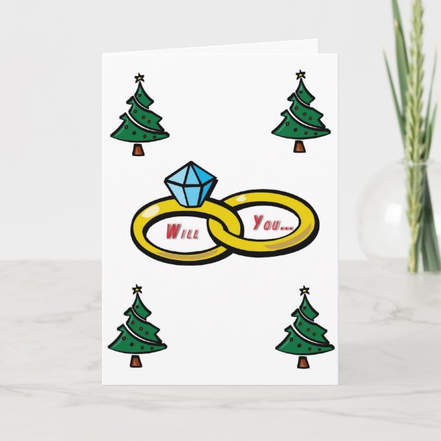Tarjeta Festiva ¿se casará conmigo por navidades? (Anverso)