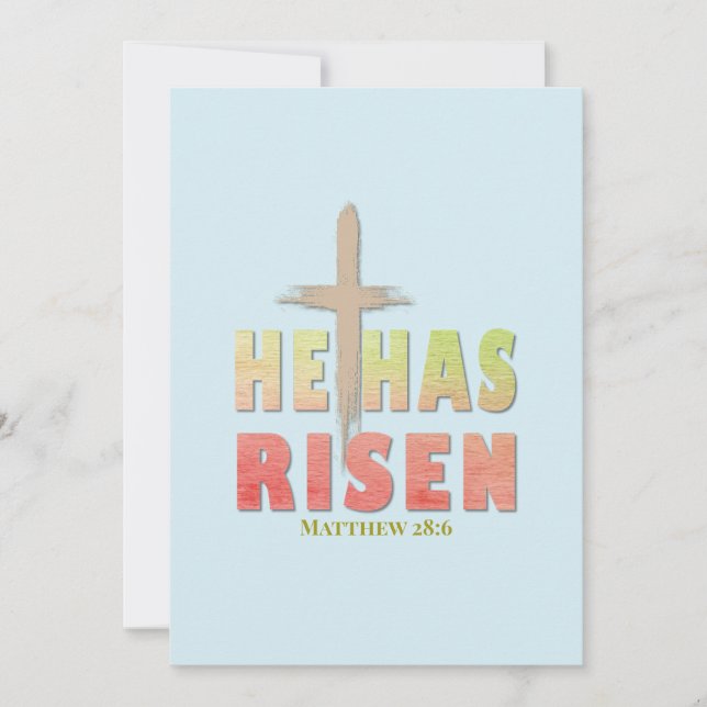 Tarjeta Festiva Se ha levantado foto de Pascua y mensaje personal (Anverso)