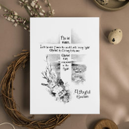 Tarjeta Festiva Se Levanta La Vieja Pascua Cristiana