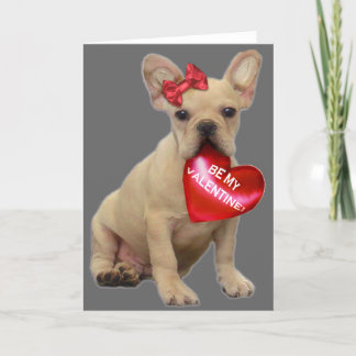 Tarjeta Festiva Sé mi bulldog francés de San Valentín