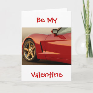 Tarjeta Festiva Sé mi Corvette rojo de San Valentín