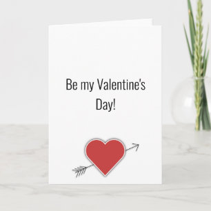 Tarjeta Festiva ¡Sé mi El día de San Valentín!