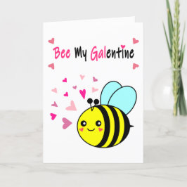 Tarjeta Festiva Sé Mi Galentine Día de San Valentín Lindo
