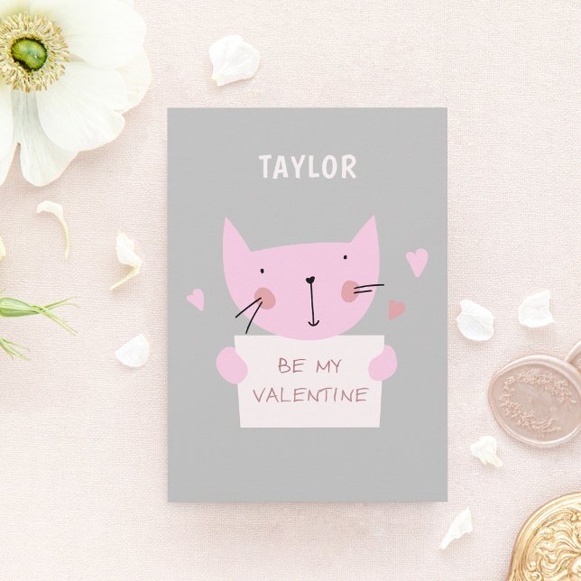 Tarjeta Festiva Sé mi gato del día de San Valentín (Subido por el creador)