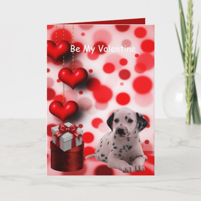 Tarjeta Festiva Sé mi perro adorador de San Valentín (Anverso)