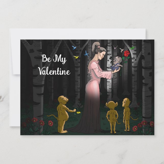 Tarjeta Festiva Sé Mi Princesa de San Valentín (Anverso)