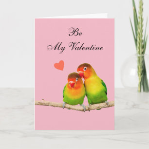 Tarjeta Festiva Sé mi San Valentín Día de San Valentín Pájaros ena