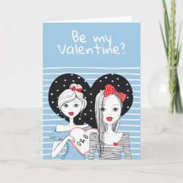 Tarjeta Festiva Sé mi tema de San Valentín lesbiana