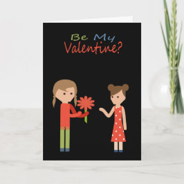 Tarjeta Festiva Sé mi tema de San Valentín lesbiana