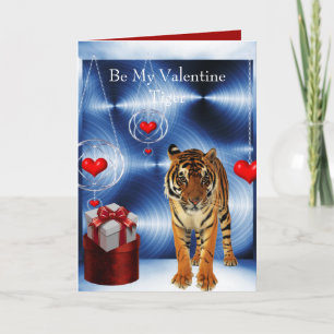 Tarjeta Festiva Sé mi tigre de San Valentín