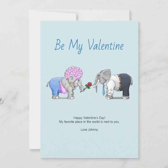 Tarjeta Festiva Sé mi Valentín (Anverso)