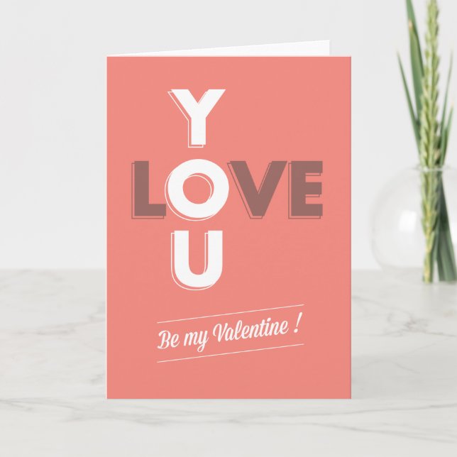 Tarjeta Festiva Sé mi Valentín (Anverso)