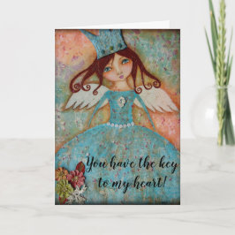 Tarjeta Festiva Sé mi Valentine - ¡Tienes La Llave Para Mi Corazón