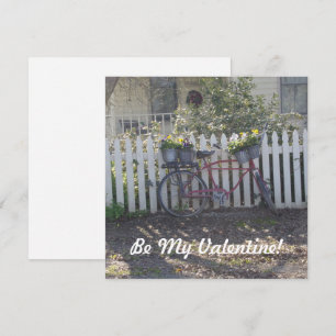 Tarjeta Festiva Sé mi valla de San Valentín para bicicletas y bole