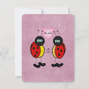 Tarjeta Festiva Sé Mía Rosa Ladybug Adolescente Día de San Valentí