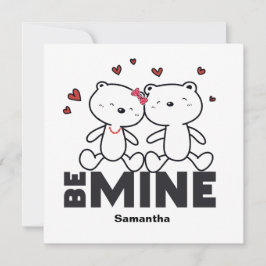 Tarjeta Festiva SÉ MIÍA - Día de San Valentín moderno y personaliz