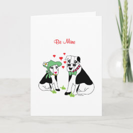 Tarjeta Festiva Sé mío - amor por perros adorables