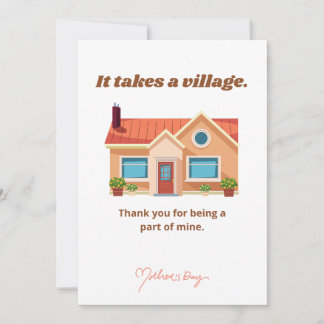 Tarjeta Festiva Se necesita un pueblo, feliz día de la madre