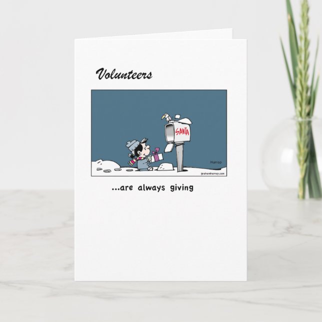 Tarjeta Festiva Se ofrece voluntariamente - cómo mucho ellos da - (Anverso)