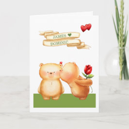 Tarjeta Festiva Sé Personalizado Mi Oso Gay De San Valentín