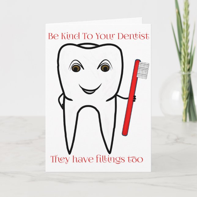 Tarjeta Festiva Sea bueno con su dentista divertido (Anverso)