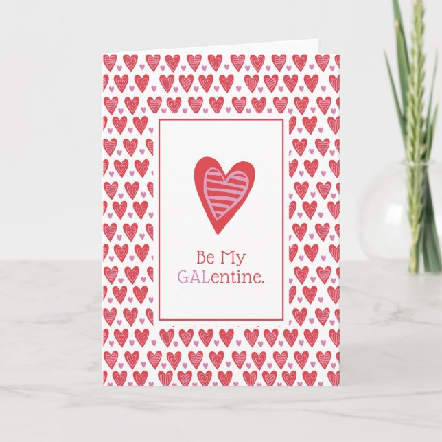 Tarjeta Festiva Sea mi Galentine (Anverso)