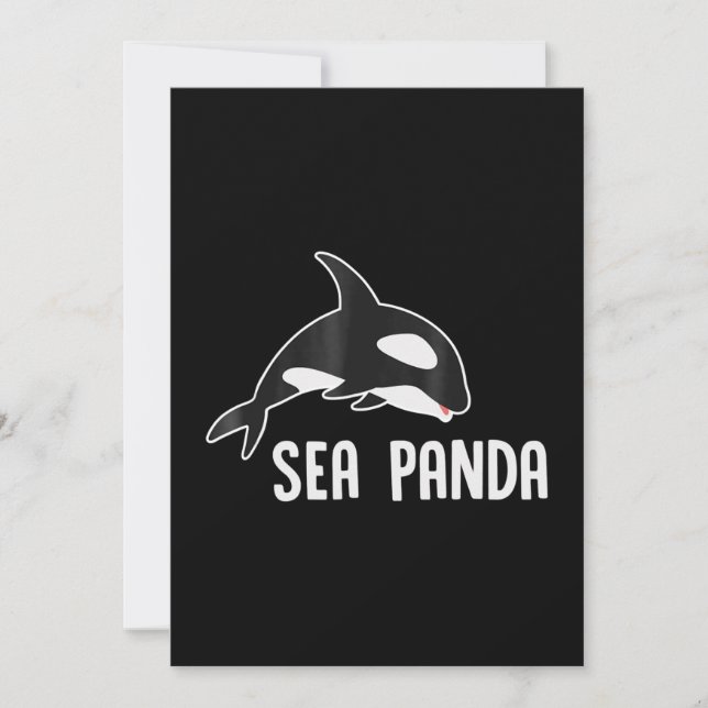 Tarjeta Festiva Sea Panda - La divertida biología marina de la caz (Anverso)