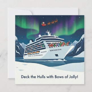 Tarjeta Festiva Sea-son’s Greetings. Christmas card for cruisers!