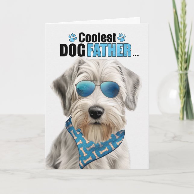 Tarjeta Festiva Sealyham Terrier Dog Coolest Dad Day (Anverso)