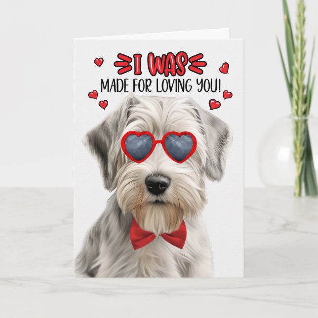 Tarjeta Festiva Sealyham Terrier Perro hecho para amarte San Valen (Anverso)