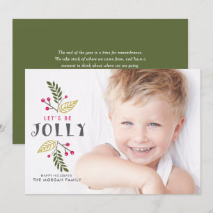 Tarjeta Festiva Seamos Navidades florales de Jolly foto para bebé