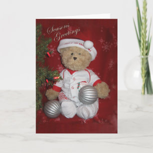 Tarjeta Festiva Seasons Greetings Bear