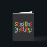 Tarjeta Festiva Seasons Greetings Colorful Chalkboard<br><div class="desc">Saludos de temporada</div>