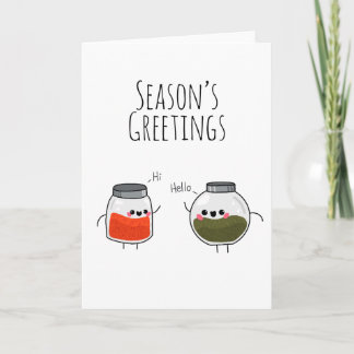 Tarjeta Festiva Seasons Greetings Cute Funny Christmas Card
