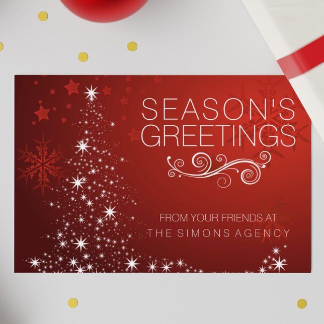 Tarjeta Festiva Seasons Greetings Gold Star Corporate Business (Subido por el creador)