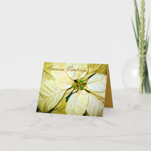 Tarjeta Festiva Seasons Greetings Pointsettia_ Card