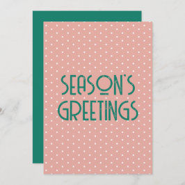 Tarjeta Festiva Season's Greetings Polka Dot