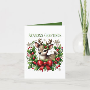 Tarjeta Festiva Seasons Greetings reno add message