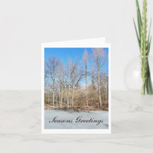 Seasons Greetings Sunny Woodland Winter