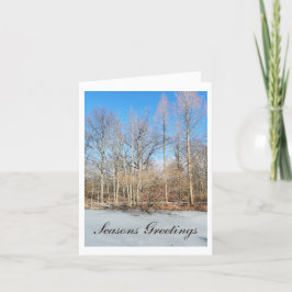 Tarjeta Festiva Seasons Greetings Sunny Woodland Winter
