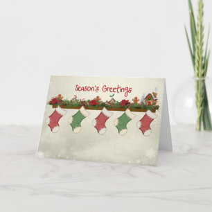 Tarjeta Festiva Season's Socks