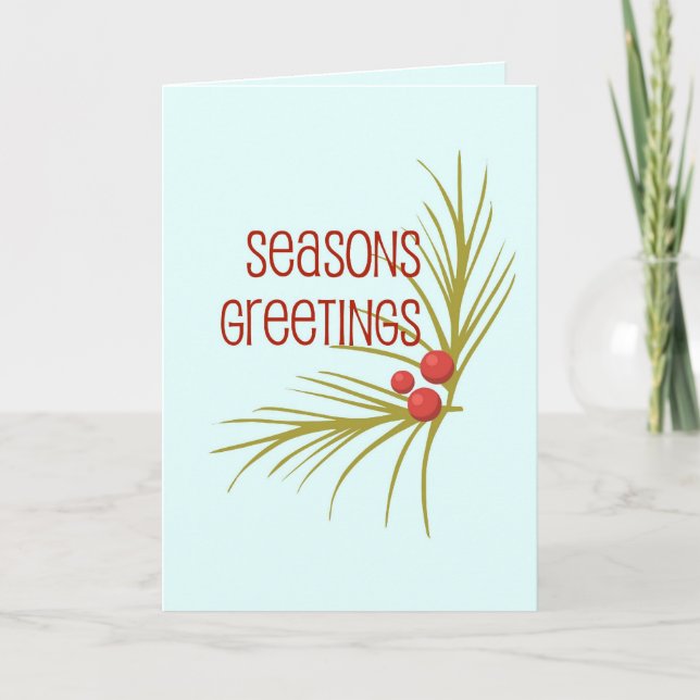 Tarjeta Festiva SeasonsGreetings (Anverso)