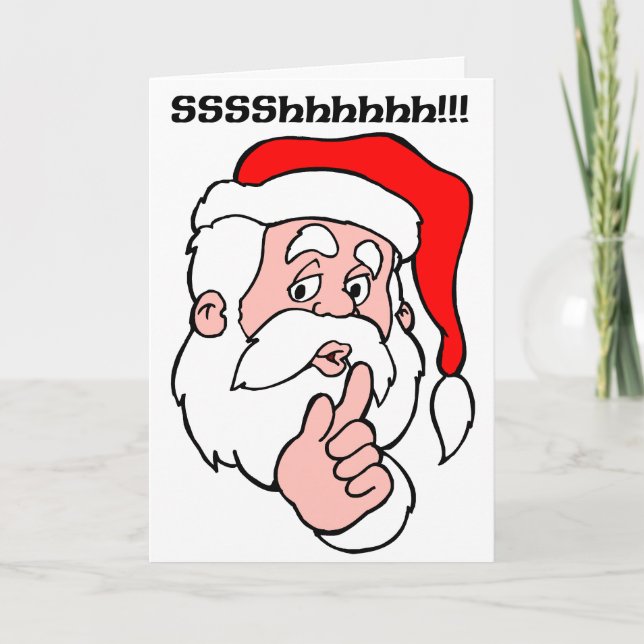 Tarjeta Festiva ¡¡Secreto Santa Sssshhhh!! (Anverso)