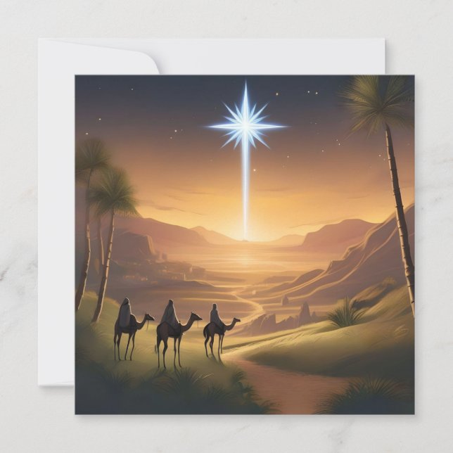 Tarjeta Festiva Seguir a la estrella conocer la alegría (Anverso)