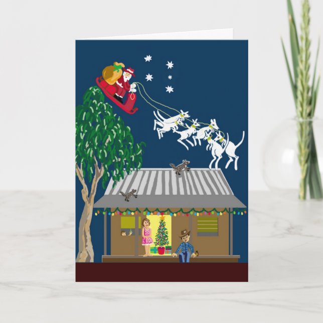 Tarjeta Festiva Seis boomers blancos (Anverso)