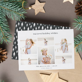 Tarjeta Festiva Seis simples | COLLAGE DE FOTOS MINIMALISTA