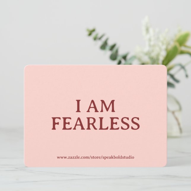 Tarjeta Festiva Self-Love Card, Inspirational & Fearless Card (Anverso de pie)