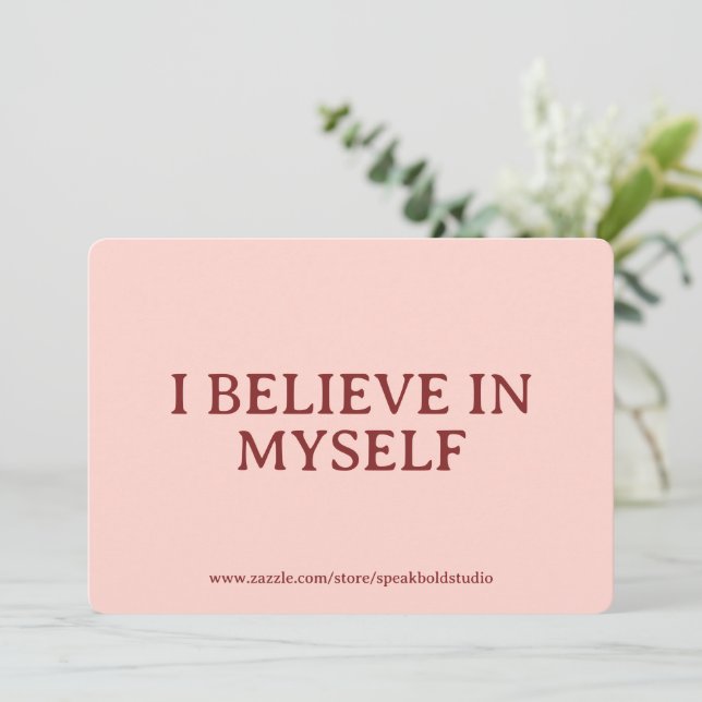 Tarjeta Festiva Self-Love, Confidence, Custom Gift for Her (Anverso de pie)
