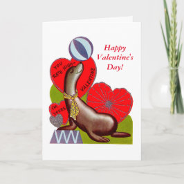 Tarjeta Festiva Sello con valentía de ball vintage