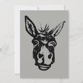Tarjeta Festiva Sello de la cara del burro
